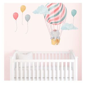 Wall Decal Mej Mej Elephant Pink Nursery